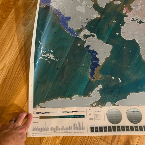 Luckies of London Ltd Store
Large World Ocean Scratch Map – Personalized World - Picture 7 of 9